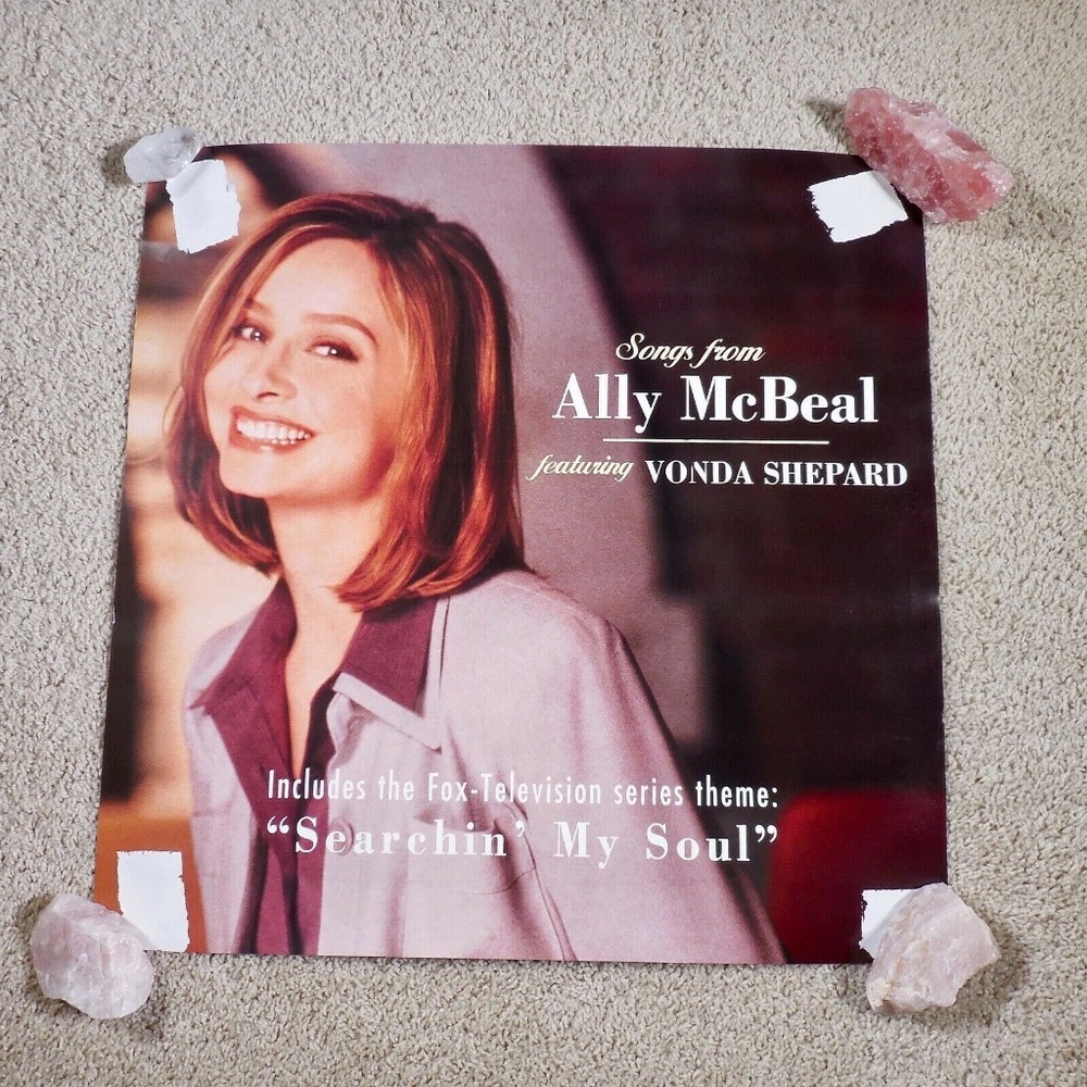 Vintage 90s Vonda Shepard Ally McBeal TV Show 2-sided Print Poster Lilith Fair